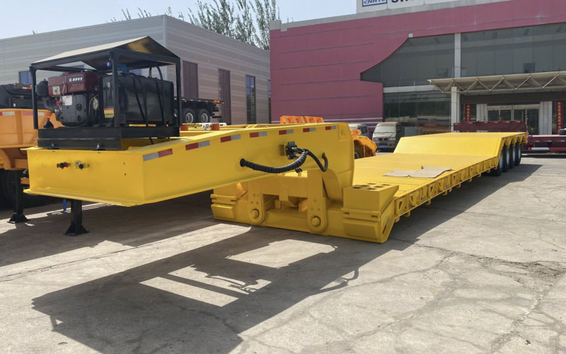 El remolque Lowboy desmontable con cuello de cisne de 4 ejes se enviar&aacute; a Chile